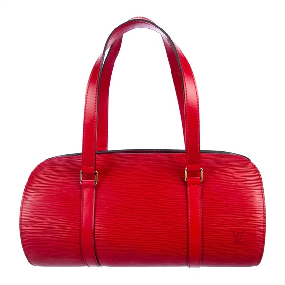 Louis Vuitton  Red Epi Souflott bag with pouch! - Picture 4 of 17
